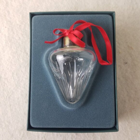 Lenox Crystal Starlight Christmas Ornament in Original Box 1989 silver collar - Picture 6 of 10